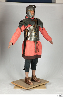  Photos Medieval Knight in plate armor 11 Medieval Soldier Roman soldier a poses red gambeson whole body 0008.jpg